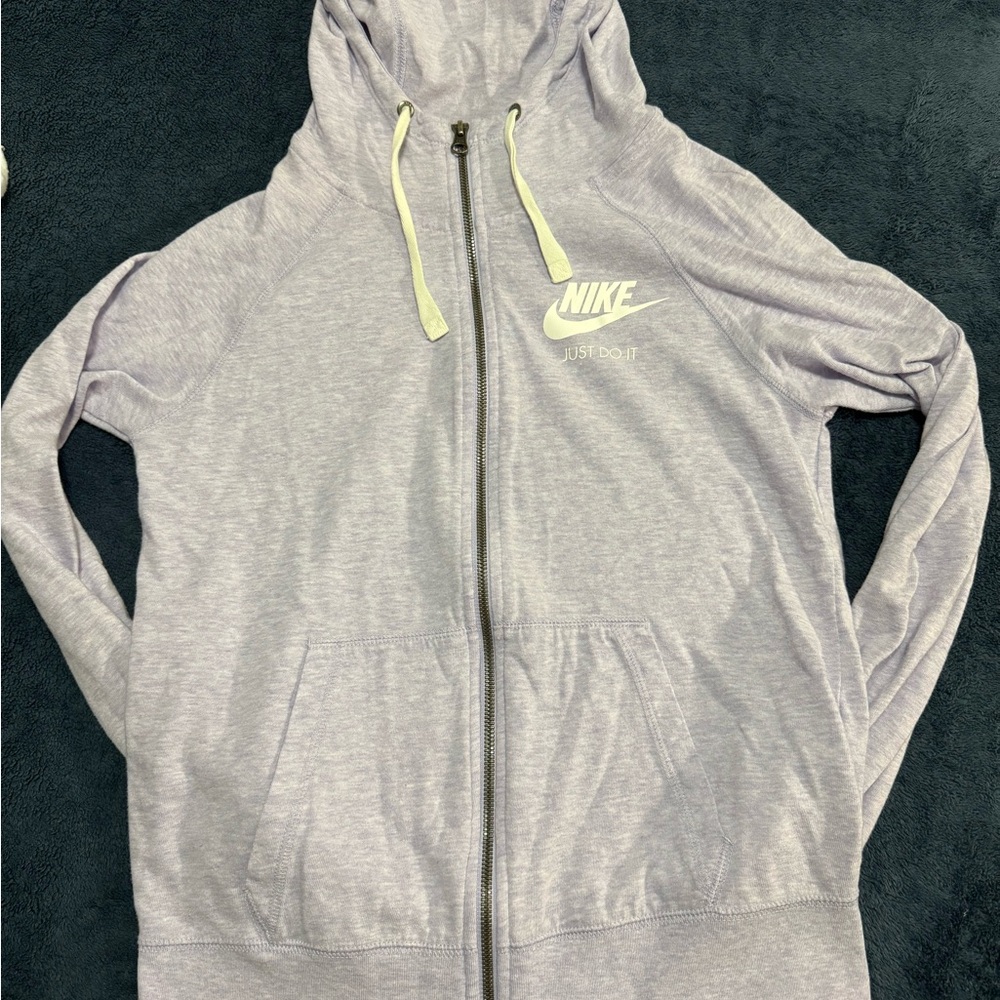 Nike Women's Heather Purple Zip-Up Hoodie